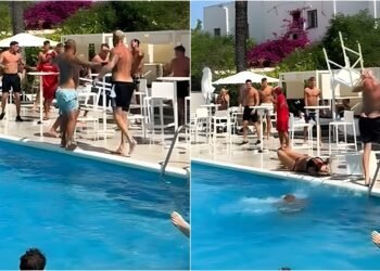 Një grua bie pa ndjenja gjatë një sherri mes turistëve pranë pishinës në Ibiza